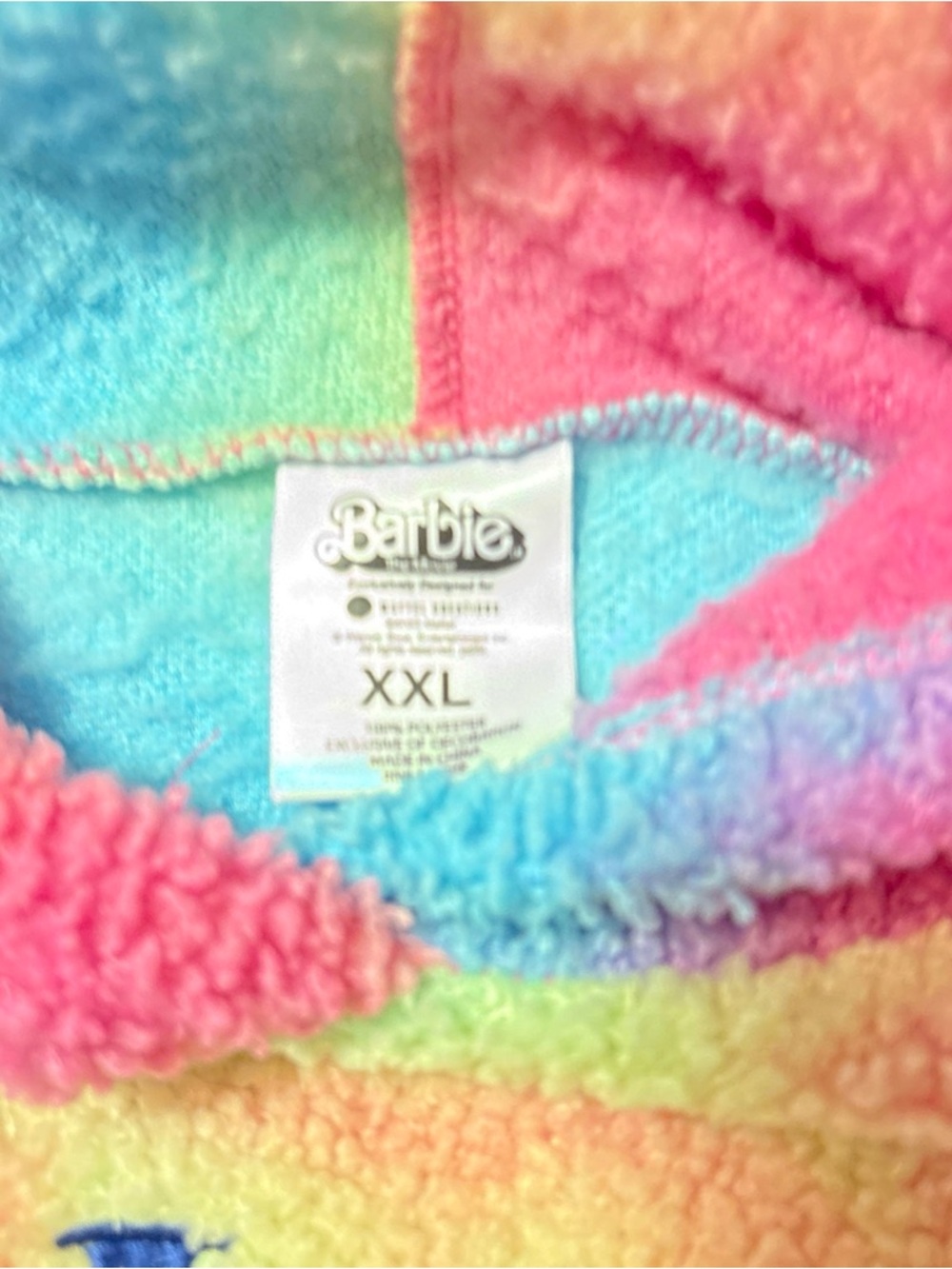 I Am Enough Tie-Dye Sherpa Hoodie - Multicolor Mattel - Picture 3 of 4